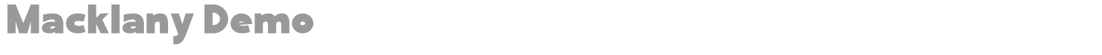 Macklany font preview